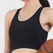 Sports Bra For Women Medium High Support Strappy Padded Sports Bra Black Size 30
