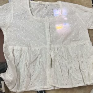 Women White Colour Casual Top Size Xl