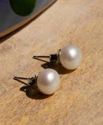 Natural Pearl Earrings Studs For Women