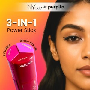 Ny Bar 3 In 1 Enhancer Smudge Proof Matte Eyeliner Volumizing Mascara 18Ml