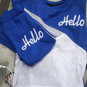Casual T Shirt And Track Pant For Girls Blue Colour Size 2