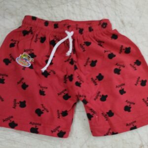 Kids Short Color Red Size For 1 To 2 Year Kids