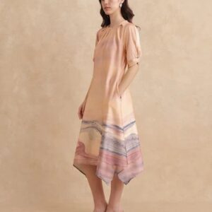 Realism Abstract Print Midi Dress Size M