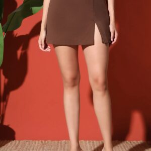 Zastraa Mini Skirts Color Brown Size Xs