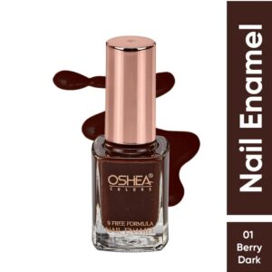 Oshea Herbals Nail Enamel 01 Berry Dark 10 Milliliters Pack Of 2