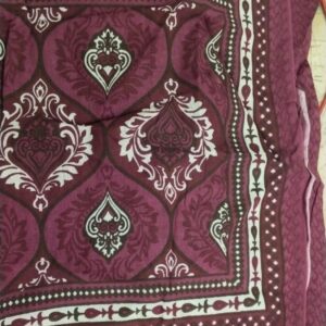 Maroon Printed Colour Single Cushion Cover