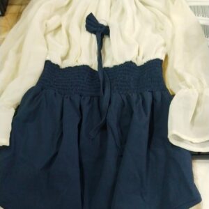 Kids Girls Blue And Cream Colour Fancy Frock Size 2 To 3Yrs