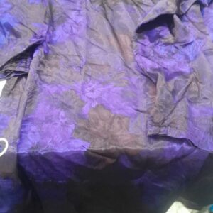 Womens Silk Printed Kurta Wine Blue Size Xl