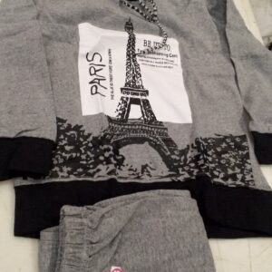 Grey And White Sweatshirt With Lower For Kids Size 26