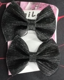 Bow Headband For Baby Girl Hair Accessories For Girls Printed Baby Girl Black 2 Pcs