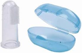Soft Silicone Baby Finger Brush Blue 1Pc