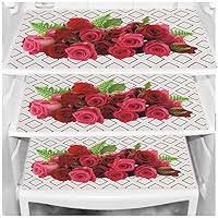 Fridge Mat Flower Printed Set Of 4
