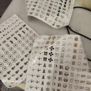 Gold Switch Id Stickers For Switch Boards 52 Designs Pack Of 330 Pieces