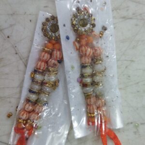 Orange Thread Rakhi 2Pcs