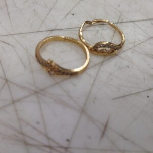 Golden Color Simple Designer Women Ring Set Of 2