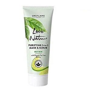Love Nature Purifying 2 In 1 Mask Scrub With Organic Tea Tree Lime 75 Gm