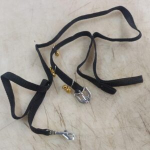 Ghungroo Dog Combo Pack Of Harness Neck Collar Belt And Rope Set Black Medium