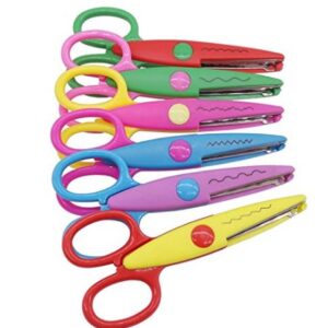Crafteez Set Of 6 Zig Zag Scissors Multicolor