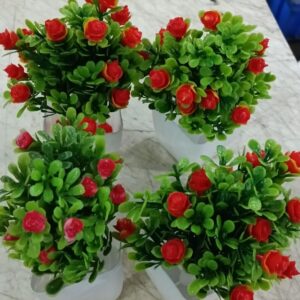 Everbloom Set Of 4 Artificial Flower Plants Home Office Decor Flower Arrangem Pack Of 4 Pcs