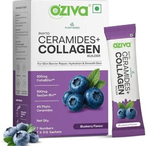 Oziva Phytoceramides Barrier Repair Boost Suran Extracts Collab Zen Szen Bio Blueberry Flavour 7 Sachets