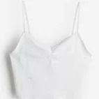 Women Crop Top White Colour Size L