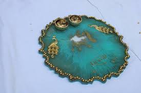 Resin Pooja Thali For Wedding Mandir Home