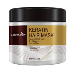 Keratin Hair Mask Smooth Texture Formula For All Hair Types Soft Finish Care 100G