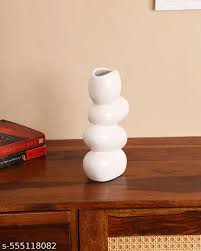 Modern White Ceramic Vase For Home Decor