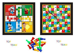 Wooden Ludo And Snakes And Ladders Combo