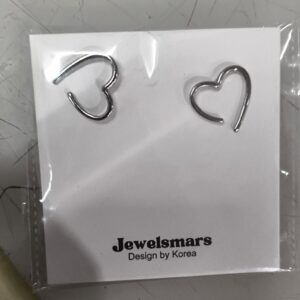 Silver Heart Casual Silver Studs Earring