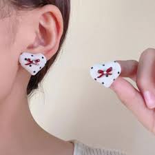 Smitten Red Bow Earrings