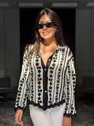 Women Comfort Relaxed Fit Spread Collar Floral Printed Cotton Casual Shirt L