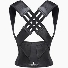 Posture Corrector Men Women Webbing Back Straight Belt Black Colour