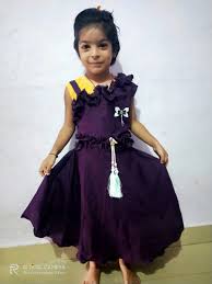 Trends Fashion Girls Dress Or Girls Frock Purple Colour Size 30