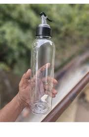 Oil Vinegar Dispenser Bottle Transparent Leak Proof Plastic 1 Ltr