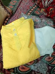 Kurta Pajama Set For Boys Colour Yellow Size 22