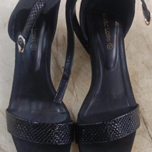 Marc Loire Womens Casual Soft Comfortable Block Heels Colour Black Size 37