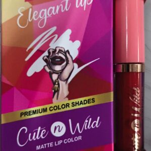 Red Elegant Lips Cute N Wild Matte Lip Color 2Ml By 4Pcs