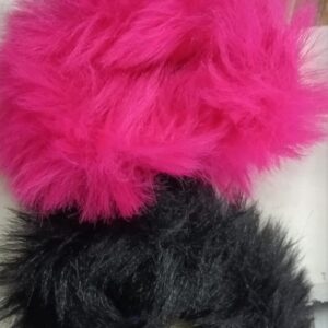Hair Rubber Band With Fur Color Pink And Red Pcsx2