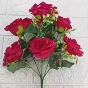 Artificial Flower Multicolour Rose Bunch For Home Decor Living Room