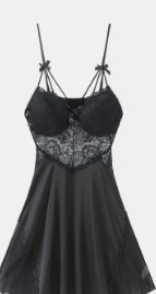 Savana Sleep Dress Color Black Size L