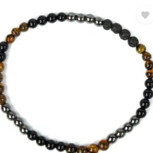 Triple Protection Stone Bracelet 8Mm Yellow Tigers Eye