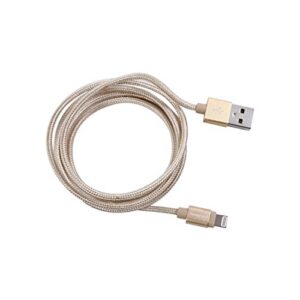 Braided Lightning Sync And Charge Cable For Apple Devices Gold