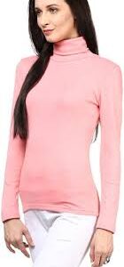 High Neck For Women Colour Light Pink Size M