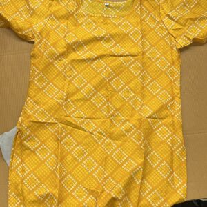 Women Yellow Color Kurta Size Xl