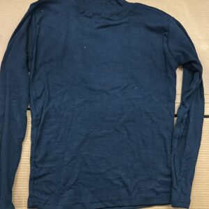 Women Long Sleeve Slub Knit T Shirt Black Color Size M