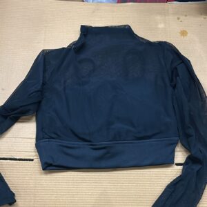 Women Black Color Net Top Size M