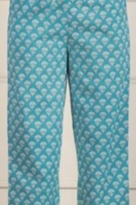 Aramya Soft Cotton Floral Blue Straight Trousers Size 10Xl