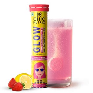 Chicnutrix Glow Japanese Glutathione And Vit C Skin Brightening Strawberry Lemon 20 Tablets