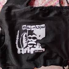 Womens Girls Slogan Graphic Drawstring Side Crop Top Black Size Xs